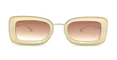 Shop Matsuda Sunglasses In Gold, White