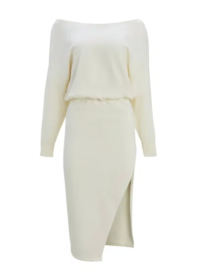 Shop Ser.o.ya Francie Midi Dress In Cream In Beige