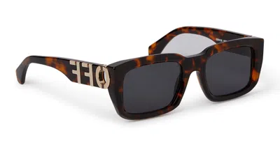 Shop Off-white Sunglasses In Havana