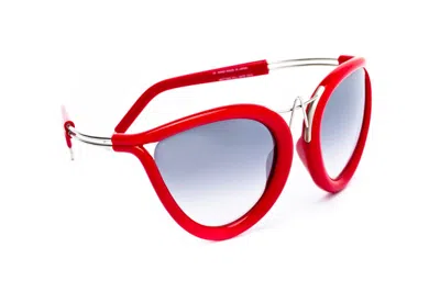 Pq Eyewear By Ron Arad Sunglasses In Red, Silver