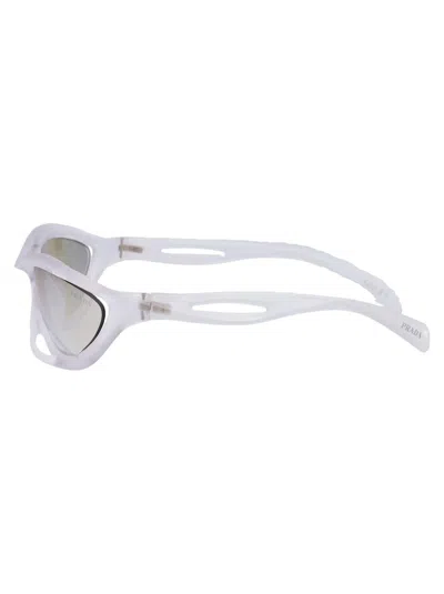 Prada Women's Nylon Sunglasses In 14v60h Frosted Crystal
