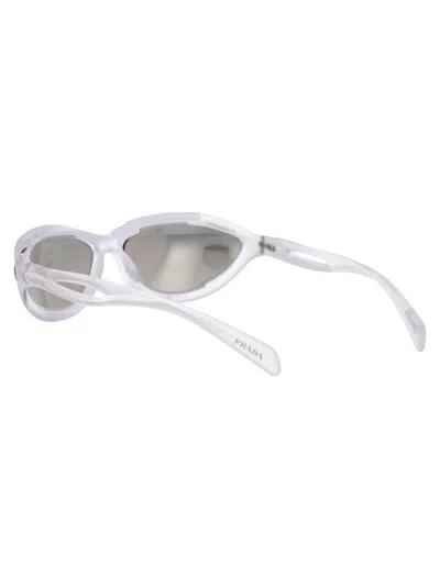 Prada Women's Nylon Sunglasses In 14v60h Frosted Crystal