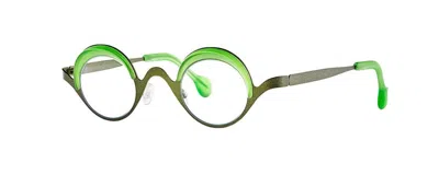 Shop Theo Eyewear Eyeglasses In Olive, Green