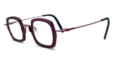 Shop Theo Eyewear Eyeglasses In Burgundy