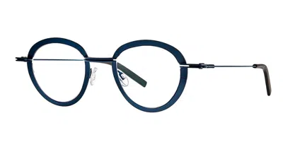 Shop Theo Eyewear Eyeglasses In Dark Blue