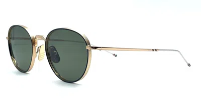 Shop Thom Browne Sunglasses In Gold