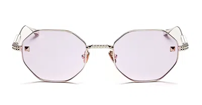 Shop Valentino Sunglasses In Gold