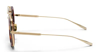 Valentino V-lstory - Honey Tortoise / Light Gold Sunglasses In Gold
