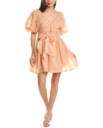 Shop Beulah Organza Mini Dress In Pink