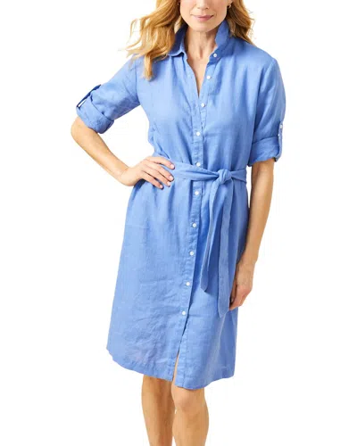 Shop J.mclaughlin J. Mclaughlin Miranda Linen Midi Dress In Blue