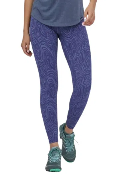 Shop Patagonia Women's Maipo 7/8 Tights Legging In Oak Waves/sound Blue