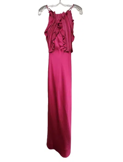 Shop Jason Wu Crepe-back Satin Gown In Raspberry In Pink