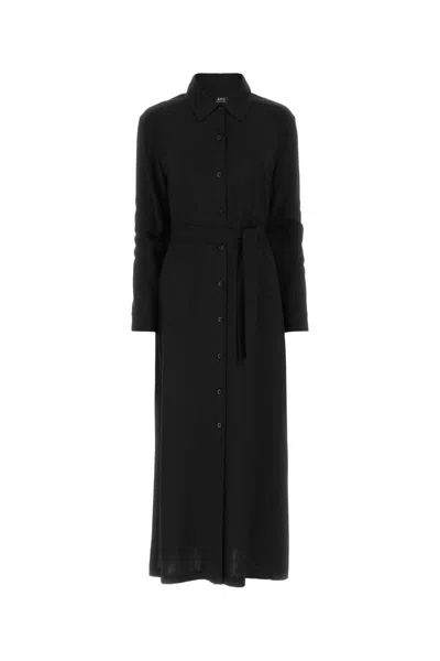 Shop Apc A.p.c. Long Dresses. In Black