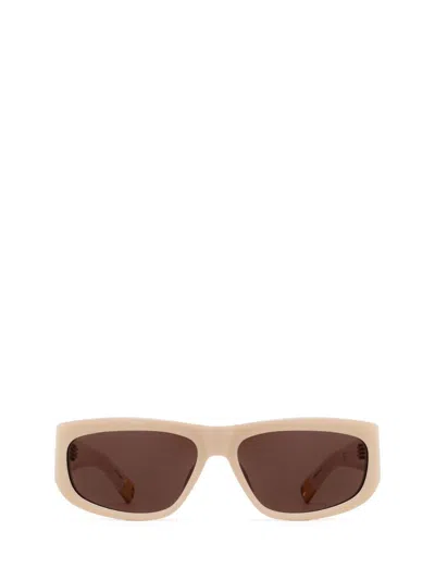 Shop Jacquemus Sunglasses In Cream