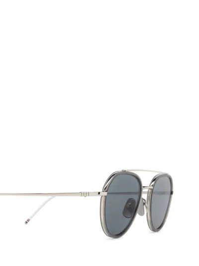 Shop Thom Browne Sunglasses In Light Grey