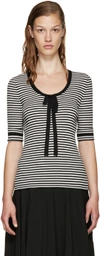 MARC JACOBS Black & White Striped Sweater