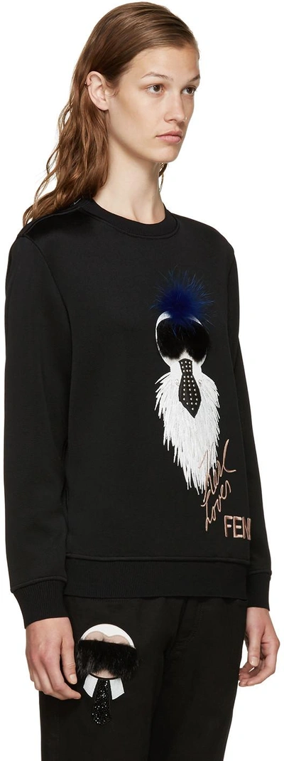 Shop Fendi Black Karlito Sweater