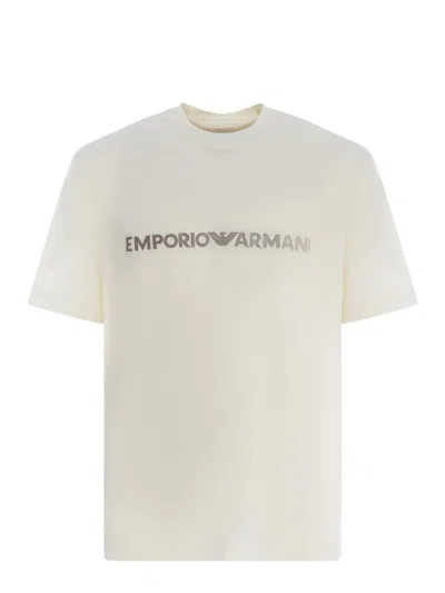Shop Emporio Armani T-shirts And Polos Beige