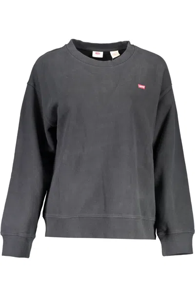Shop Levi's Chic Cotton Long-sleeved Women's Sweatshirt In Black