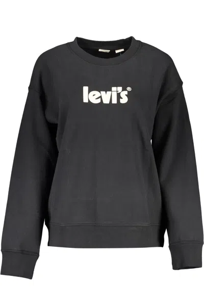 Shop Levi's Chic Cotton Logo Women's Sweatshirt In Black