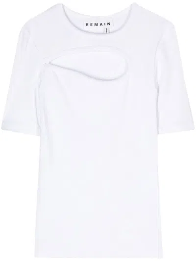 Shop Remain Birger Christensen Jersey Short Sleeve T-shirt In White