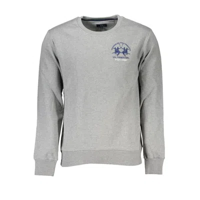 Shop La Martina Chic Crew Neck Cotton Men's Sweatshirt In Grey