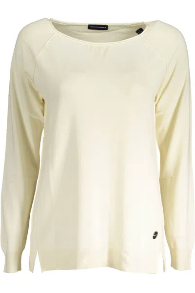 Shop North Sails Chic Contrasting Detail Women's Sweater In White