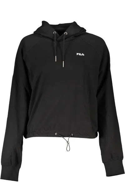 Fila Chic Long-sleeved Hoodie With Embroidered Logo In Black