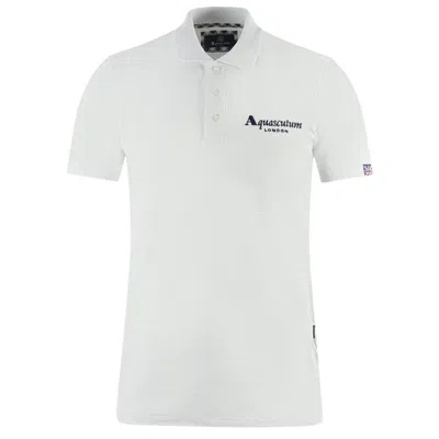 Shop Aquascutum Elegant Cotton Polo Men's Shirt In White