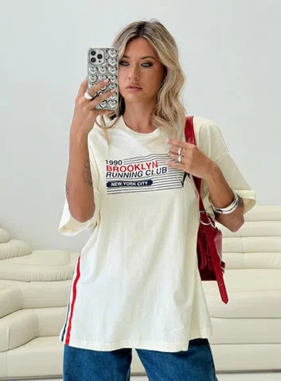 Shop Princess Polly Brklyn Running Oversized Tee In White