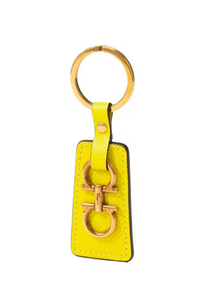 Shop Ferragamo Keychains In Yellow