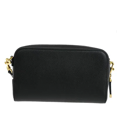 Shop Dior Caro Black Leather Shoulder Bag ()