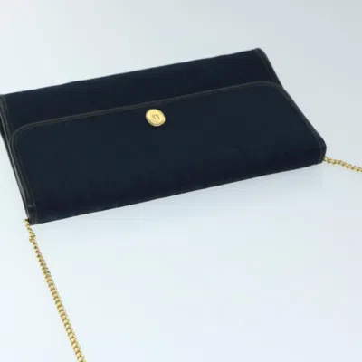 Shop Dior Navy Canvas Shoulder Bag ()