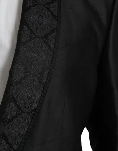 Shop Dolce & Gabbana Black Martini Single Breasted Coat Men's Blazer