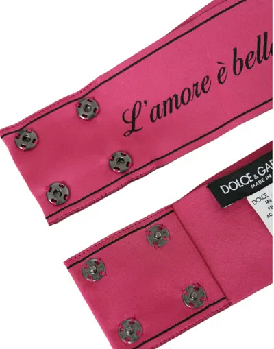 Shop Dolce & Gabbana Pink L'amore E'bellezza Waist Women's Belt