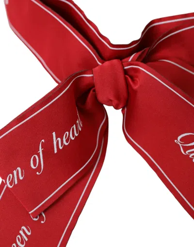 Shop Dolce & Gabbana Red Polyester Queen Of Hearts Women's Belt