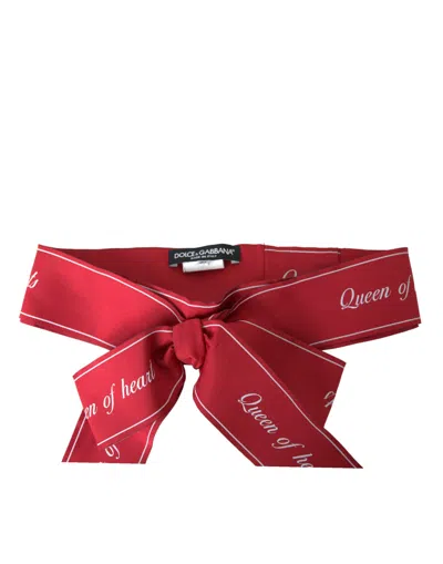 Shop Dolce & Gabbana Red Polyester Queen Of Hearts Women's Belt