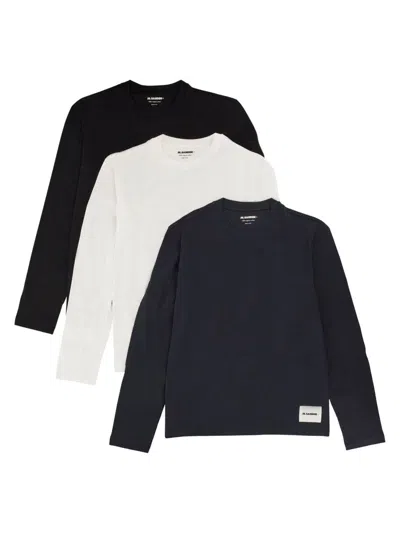 Shop Jil Sander Pack Of Three T-shirts In Multicolour