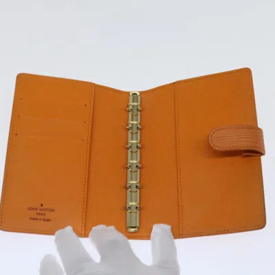 LOUIS VUITTON Pre-owned Agenda Pm Orange Leather Wallet  ()
