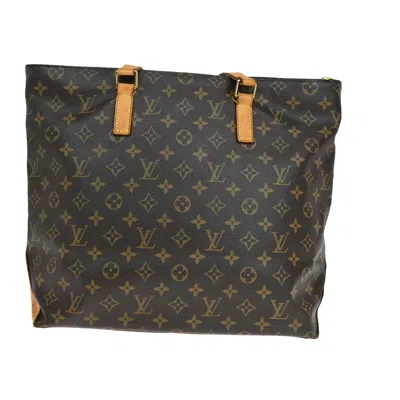 Pre-owned Louis Vuitton Cabas Mezzo Brown Canvas Tote Bag ()
