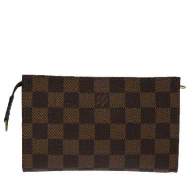 Pre-owned Louis Vuitton Marais Brown Canvas Clutch Bag ()