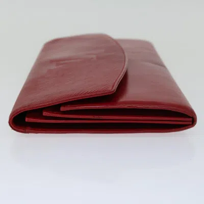 Pre-owned Louis Vuitton Mycenes Red Leather Clutch Bag ()
