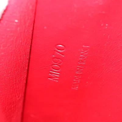 Pre-owned Louis Vuitton Mycenes Red Leather Clutch Bag ()