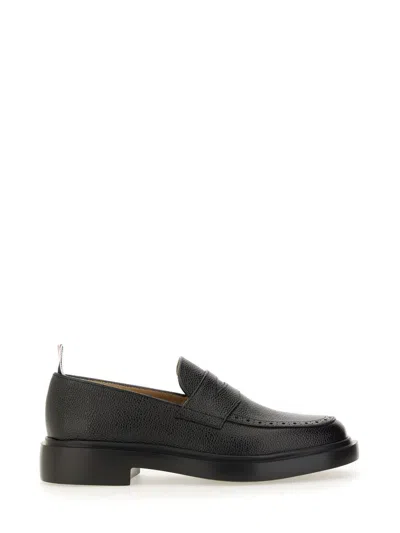 Shop Thom Browne Moccasin "penny" In Black