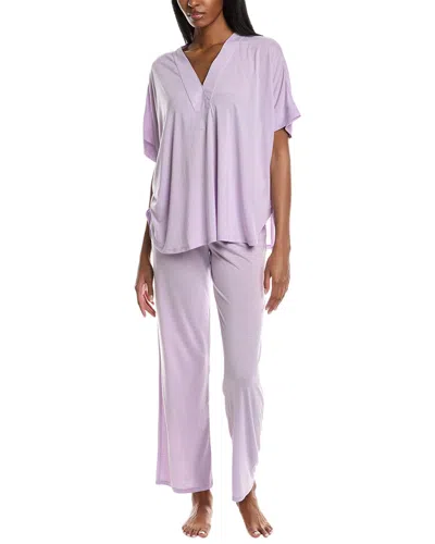Shop N Natori 2pc Congo Pajama Pant Set In Purple
