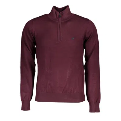 Shop U.s. Grand Polo U. S. Grand Polo Chic Half-zip Sweater With Elegant Men's Embroidery In Pink