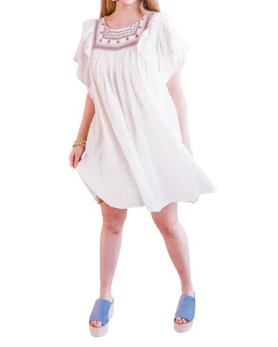 Shop Umgee Margs On Broad Shift Dress In Natural In White