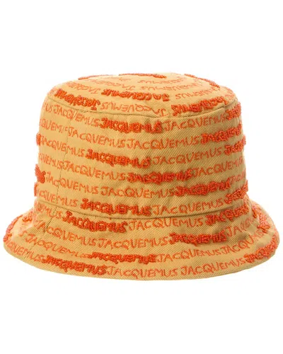 Jacquemus Embroidered Logo Defines This Bucket Hat In Beige