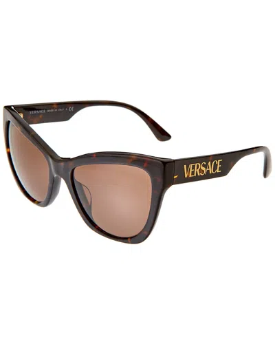 Shop Versace Women's Ve4417u 56mm Sunglasses In Brown