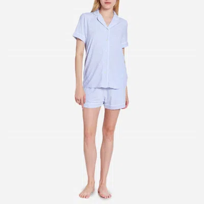 Shop Derek Rose Shortie Pajama Set In Blue